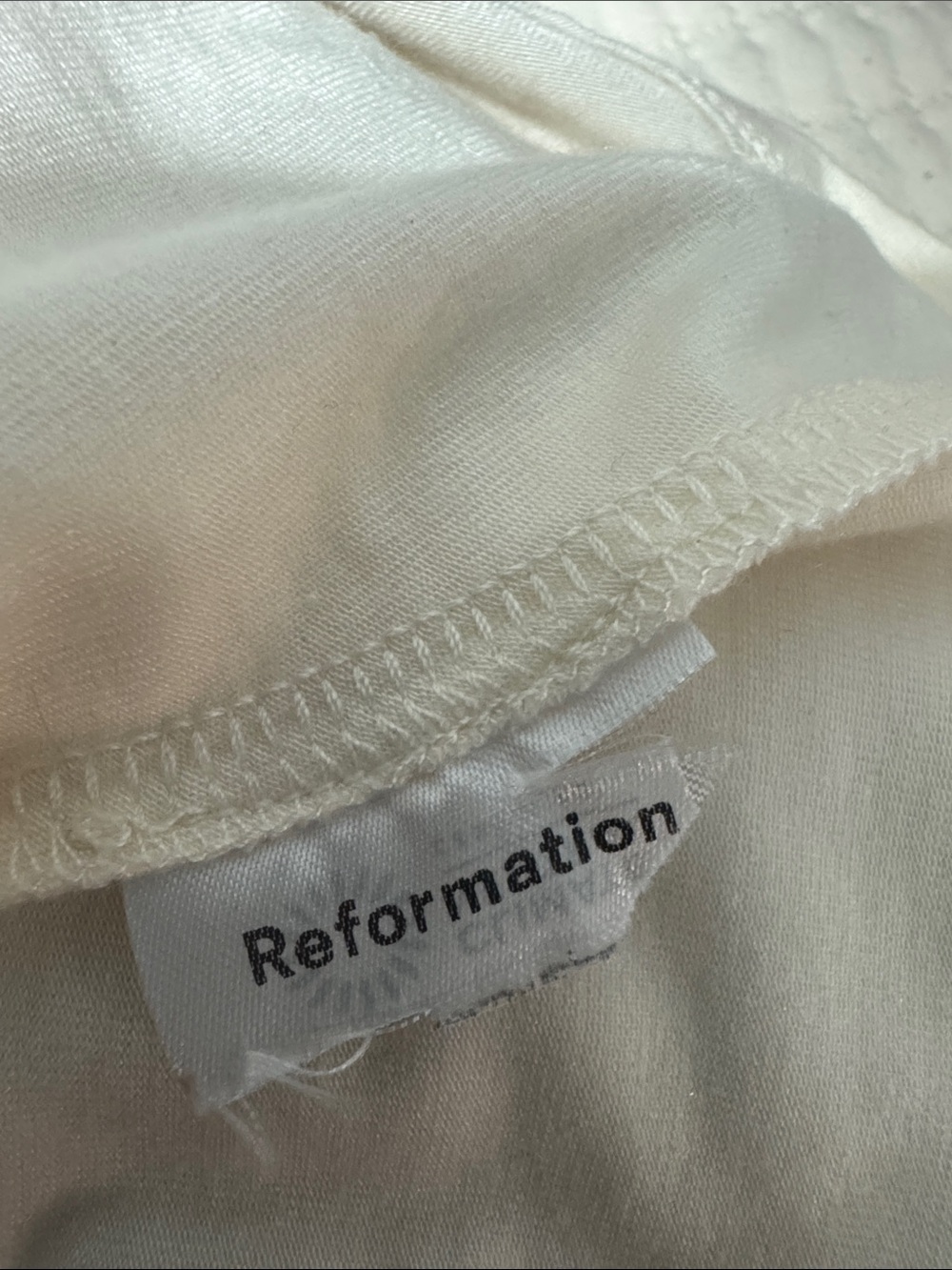Reformation Cream Drape Sleeveless Top Dainty Chic Sz. XL - Picture 6 of 6
